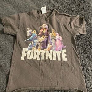 Delta Grey Fortnite Crew Graphic Tee with Multicolor Characters